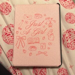 Pink 'Just A Girl' kindle Cover
